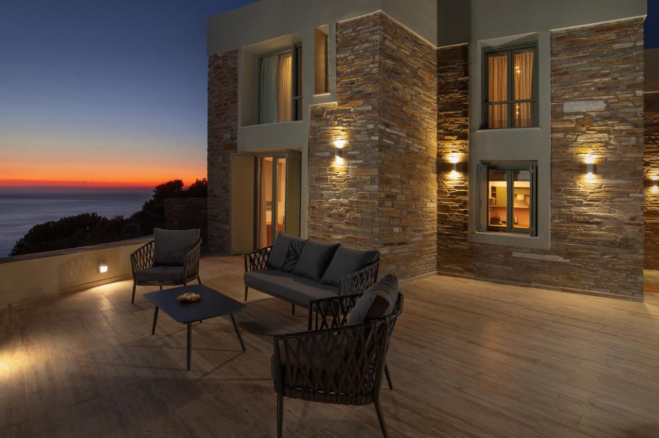 Acron Andros - Luxury Villa With Private Pool Korthio Exteriör bild